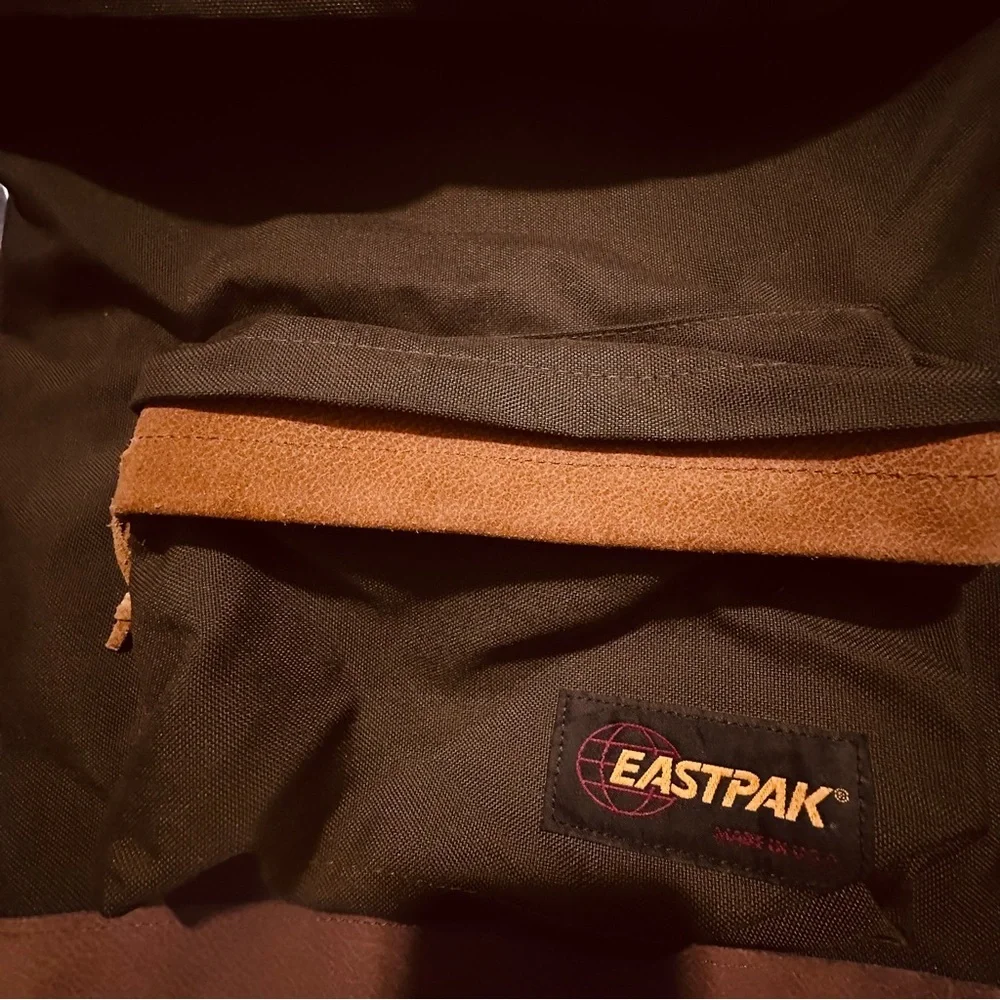 Eastpack | Backpack | Eastpack Backpack Olive Green with Brown Suede